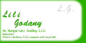 lili godany business card